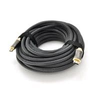 Кабель VEGGIEG HA-20 HDMI-HDMI 4K UHD, 20.0m, v2,0, OD-4.0mm, круглый, Black, коннектор Black-Metal, Box