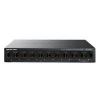 Коммутатор POE Mercury MS10CPS с 8 портами POE + 2 порта UP-Link 100Мбит, БП в комплекте, Q18