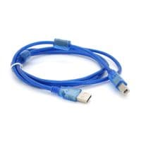 Кабель USB 2.0 AM / BM, 1.5m, 2 феррита, прозрачный