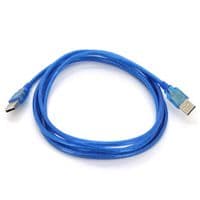 Кабель USB 2.0 RITAR AM / AM, 1.8m, прозрачный синий