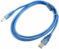Кабель USB 2.0 RITAR AM / AM, 3.0m, прозрачный синий