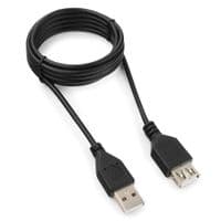 Подовжувач USB 2.0 AM/AF, 1.5m, 1 ферит, чорний Пакет Q250
