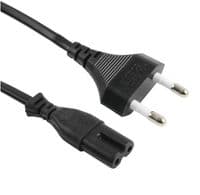 Кабель питания 1.8m, 0.5mm, PC-184 / 2 CEE7 / 16-C7 2 pin (для бытовой техники), Black, OEM Q500