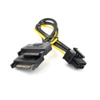 Кабель-переходник для питания видеокарты SATA+SATA--&amp;gt;6P, OEM Q50