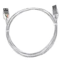 Удлинитель USB 2.0 AM / AF, 10.0m, 1 феррит, прозрачный синий Q70