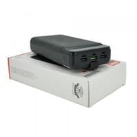 PowerBank XO-PR156 30000mAh,ліхтарик,Вхід:5V / 2.5A,9V / 2A,12V / 1.5A(Micro,Type-C,Lightning),Вихід:5V / 3A,9V / 2A,12V / 1.5A(3USB,Type-C),Q30,пластик,Чорний
