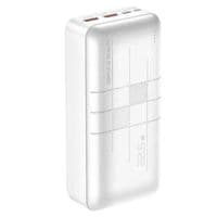 PowerBank XO-PR189 30000mAh,Вхід:5V / 2.5A,9V / 2A,12V / 1.5A(Type-C,MicroUSB),Вихід: 4.5V / 5A,5V / 4.5A,5V / 3A,9V / 2A,12V / 1.5A(2хUSB,Type-C),Q44, пластик, білий