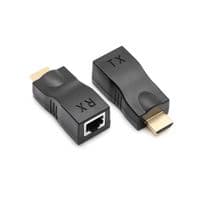 Одноканальний пасивний подовжувач HDMI сигналу UTP кабелю по одній кручений парі. Дальність передачі: до 30метрів, 720P-cat5e, 1080Р-cat6e, Black