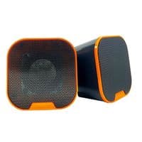 Колонки 2.0 CRASH X9 USB+3.5mm, 2x3W, 20Hz- 18KHz, с регулятором громкости, Black, BOX, Q24