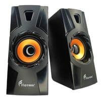 Колонки 2.0 Hotmai HT-09 USB+3.5mm, 2x2.5W, 20Hz- 18KHz, с регулятором громкости, Black, BOX, Q24