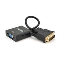 Конвертер VEGGIEG D-V1B DVI (тато) на VGA(мама) 25cm, Black, Пакет