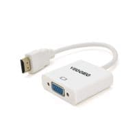 Конвертер VEGGIEG H-V1W HDMI (тато) на VGA(мама) 25cm, White, Пакет