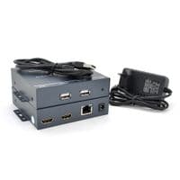 Одноканальный активный удлинитель HDMI сигнала по UTP кабелю. Дальность передачи: до 200метров, cat5e / cat6e 1080P / 3D. Управление через USB