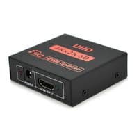Активный HDMI сплитер 1=&amp;gt;2 порта, 4K, 2K, 3D, 1080Р, 1,4 версия, DC5V / 2A Q50, Box