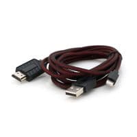 Конвертер MHL Lighting (тато) + USB (тато) =&amp;gt; HDMI(тато) 1.8м, Black/Red, 4K/2K, BOX