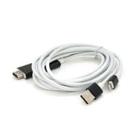 Конвертер MHL Lighting (тато) + USB (тато) =&amp;gt; HDMI(тато) 1.8м, White, 4K/2K, BOX