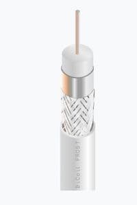 Кабель коаксиальный BiCoil FROST F660BV, CCS, 1,02 мм., экран 60%, 75 Ом, оболочка 6,91мм белая, катушка 305m