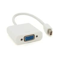 Конвертер mini Display Port (тато) на VGA(мама) 30cm, White, 4K / 2K, Пакет