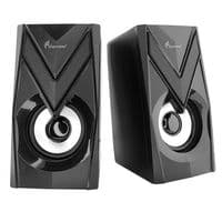 Колонки 2.0 Hotmai HT-122 USB+3.5mm, 2x2.5W, 20Hz- 18KHz, с регулятором громкости, Black, BOX, Q24