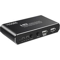 Активный VEGGIEG V-H201 KVM HDMI 2*1 сплиттер, поддерживает 2Kx4K, 30Hz, Black, Box