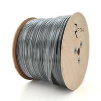 Кабель коаксіальний з живленням RITAR B305-RG59CU+2x0.5mm CU, 0,81 мм.CU, 64x0.12m CCA, 75 Ом, FPE, оболонка 6,91мм чорний PVC, котушка 305м Q1