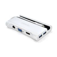 Хаб-конвертор VEGGIEG TC07-S Type-C (тато) на Type-C(мама) + USB3.0*3(мама) + HDMI(мама) + SD/TF, 10см, Silver, Box
