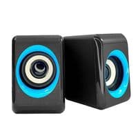 Колонки 2.0 Hotmai HT-208 USB+3.5mm, 2x2W, 20Hz- 18KHz, с регулятором громкости, Black, BOX, 48
