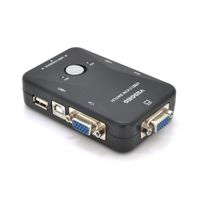 2-портовий KVM свіч VEGGIEG K201, перемикач USB, Grey, Blister-Box