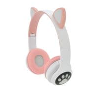 Беспроводные Bluetooth наушники Cat Ear VZV-23M Led, Pink