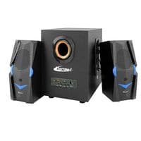 Колонки с сабвуфером 2.1 Hotmai HT-109BT USB+3.5mm, 2x5W+15W, 20Hz- 18KHz, регуляторы громкости и сабвуфера, пульт, Black, BOX, Q12