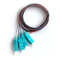 Набор цветных пигтейлов SC/UPC 1.5 м, MM (OM3), Easy strip, для 4 волокон