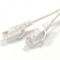 Патч-корд кат. 6, 26AWG Slim, D4мм, RJ45-RJ45, білий, 1 м, U/UTP, LSZH, Corning