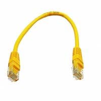 Патч-корд UTP, 0.25м, кат. 5e, желтый