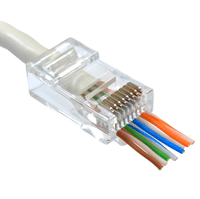 Конектор UTP RJ45 кат. 6 з наскрізними отворами