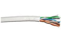 Кабель кручена пара DCG UTP CAT5E 4P 0,50мм CCA PVC W, ізоляція ПВХ (біла), для внутрішніх робіт, 305м