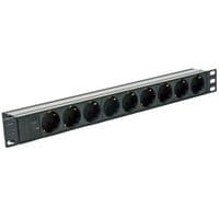 Блок 19" на 9 раз. нем. станд., 10А, 1U, без шнура