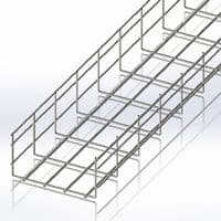 Лоток сітчастий 200х100, дріт Ø4 мм, білий цинк, 2,5м