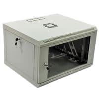 Шафа 6U, 600х500х373 мм (Ш * Г * В), економ, акрилове скло, сіра