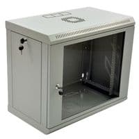 Шафа 9U, 600х350х507 мм (Ш * Г * В), економ, акрилове скло, сіра