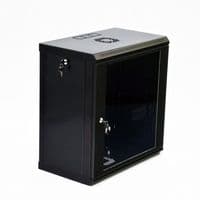 Шафа 12U, 600х350х640 мм (Ш * Г * В), економ, акрилове скло, чорний