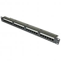 Патч-панель 19" 24хRJ-45 UTP кат.5e, із заднім організатором