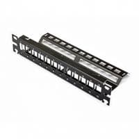 Патч панель 10", 1U, под 12 модулей KeyStone (slim), с задним организатором