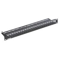 Патч-панель для 24 модулів Keystone 19’’, 1U, чорна, Corning
