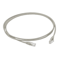 Патч-корд кат. 5е, 26AWG, RJ45-RJ45, серый, 2м, U/UTP, LSZH, Corning