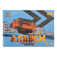 Альбом для малювання ZiBi А4, Kids Line CAR 12 аркушів, на скобі (ZB.1415-02)