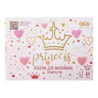 Альбом для малювання ZiBi А4, Kids Line PRINCESS 12 аркушів, на скобі (ZB.1415-10)