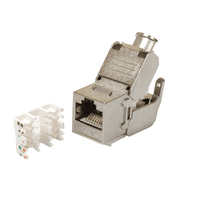 Модуль KeyStone RJ45 STP, кат. 6a, без инструментов, Slim, LW