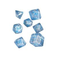 Набор кубиков для настольных игр Q-Workshop Elvish Translucent Blue Dice Set (7 шт) (SELV11)