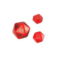 Набор кубиков для настольных игр Q-Workshop RuneQuest Red Gold Expansion Dice (3 шт.) (SRQE53)
