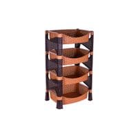 Етажерка VIOLET HOUSE 0740 Роттанг Гелакси CARAMEL 4-х ярусна (0740 Роттанг Гелакси CARAMEL)